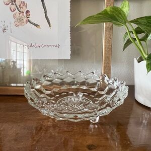 Elegant Clear Glass Decorative Bowl